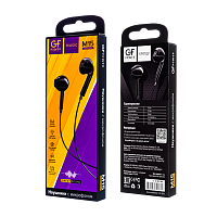 Наушники вставные GFPower M15 с микр. черный (1/200/800)