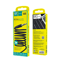 Кабель AUX GFPower J02 Jack 3.5mm (m)-Jack 3.5mm (m) 2м ПВХ черный (1/200/800)
