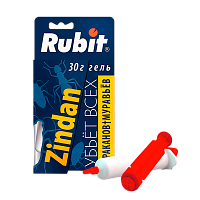 Гель от тараканов и муравьев Рубит Зиндан 30г шприц (1/25)