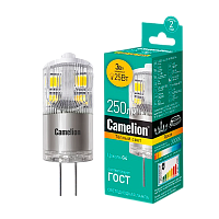 Лампа светодиодная Camelion JD G4 3W 220V рефлектор прозрачная (1/10/500)