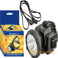 Фонарь налобный Ultraflash LED5366 0.5W 1LED от аккумулятора 2 режима черный (1/5/100)