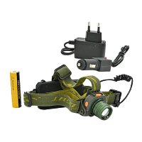 Фонарь налобный Без бренда HT-427 COB от батареек 3хААА USB 3 режима