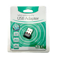Wi-Fi адаптер Без бренда WD-1511B 2.4 ГГц 150Мбит USB 802.11 без антенны черный (1/500)