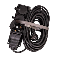 Удлинитель Космос 3р.С/З 16A 10.0м IP44 черный (1/11)