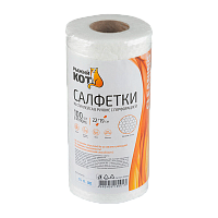 Салфетка Рыжий кот 20х19см 100шт. спанлейс  с перфорацией в рулоне (1/12)