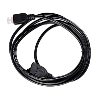Кабель Ergolux ELX-EC01P-USB USB (m)-USB (f) 2м ПВХ черный пакет с подвесом (1/10/150)