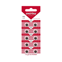 Батарейка Smartbuy G2/LR726/LR59/396A/196 BL10 Alkaline 1.5V (10/200/2000) 