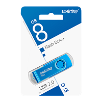 Флеш-накопитель Smartbuy Twist 8GB USB2.0 пластик синий
