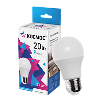 #Лампа светодиодная Космос A60 E27 20W 4500К 200-240V груша матовая (1/10/80)