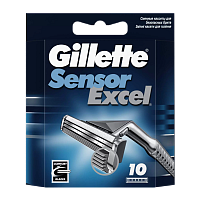 Сменные кассеты Gillette Sensor Excel (Vector 3) (RUS) 3 лезвия 10шт. (цена за 1 шт) (10/120)