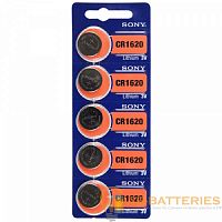 Батарейка Sony CR1620 BL5 Lithium 3V (5/100/500/70000)  | Ab-Batteries | Элементы питания и аксессуары для сотовых оптом