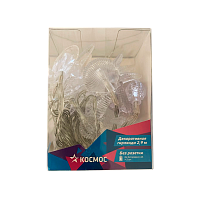 Гирлянда Космос Морская 20LED 2.9+0.3м ракушки/звезды/раковины синий (1/24) 