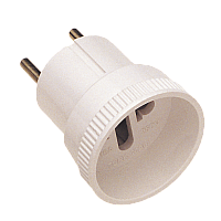 Сетевой переходник Makel 1р.Б/З американская розетка белый 10009 (1/50/200)