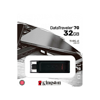 Флеш-накопитель Kingston DataTraveler 70 32GB USB3.0 пластик черный