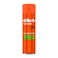 Гель для бритья Gillette FUSION для чувствительной кожи 200мл (1/6)