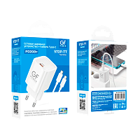 Сетевое З/У GFPower S72P-TT Type-C 20W QC3.0 с кабелем Type-C белый (1/30/180) 