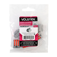 Строительно-монтажная клемма Volsten V02-9W-222-413 3 пр. до 4 мм, 32А, 450 В, 10 шт., серый