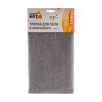 Тряпка для пола Рыжий кот M-02F-L 50х60см микрофибра серый (1/10/50)