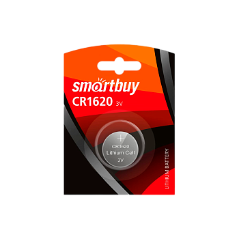 Батарейка Smartbuy CR1620 BL1 Lithium 3V (1/12/720) 