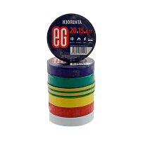 Изолента Еврогарант/EG 15мм*20м ПВХ ассорти (10/200)