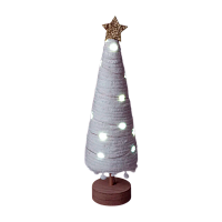 Гирлянда Космос Настольный светильник Елка#1 20LED 11.5х38.5см дер/осн. и звезда белый теплый (1/12)