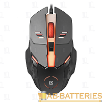 Мышь проводная Defender MB-490 Ultra Gloss классическая USB черный (1/40) 