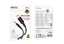 Кабель AUX Borofone BL25B Jack 3.5mm (m)-Type-C (m) 1м черный