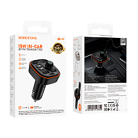 FM-трансмиттер Borofone BC59 2USB/Type-C bluetooth 5.4 дисплей черный (1/29/116)