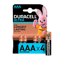 Батарейка Duracell ULTRA POWER LR03 AAA BL4 Alkaline 1.5V (4/40/42000)