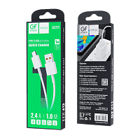 Кабель GFPower 21T USB (m)-Type-C (m) 1.0м 2.4A ПВХ белый (1/200/800)
