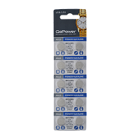 Батарейка GoPower G12/LR1142/LR43/386A/186 BL10 Щелочная 1.55V (10/100/3600)