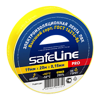 Изолента Safeline 19мм*20м ПВХ желтый (10/200) 