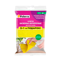 Салфетка Paterra СВЕРХПРОЧНЫЕ 30х38см 5шт. вискоза для кухни и уборки (1/40)