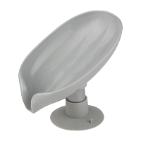 Мыльница Рыжий кот 14х9х10см со стоком воды серый (1/12/96)