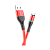 Кабель Borofone BU16 USB (m)-Type-C (m) 1.0м 3.0A ткань магнит красный (1/63/252)