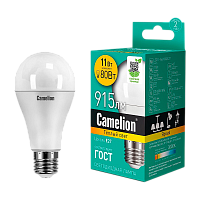 Лампа светодиодная Camelion A60 E27 11W 3000К 170-265V груша матовая (1/10/100)