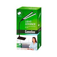 Светильник настольный Camelion KD-794 10W 230V 2LED на основании сенс. черный (1/6)