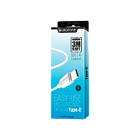 Кабель Borofone BX14 USB (m)-Type-C (m) 1м 2.0A ПВХ белый (1/360)