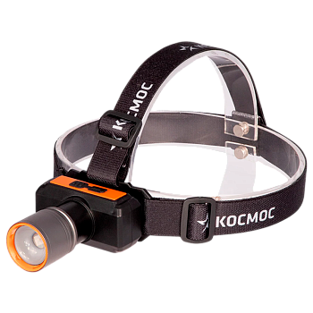 Фонарь налобный Космос KOC534Lit 10WLaserLED от аккум IP44 4 режима с кабелем USB-Type-C (1/20/60)