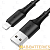Кабель Borofone BX47 USB (m)-Lightning (m) 1.0м 2.4A ПВХ черный (1/360)