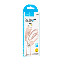 Кабель HOCO X114 USB (m)-Lightning (m) 1м 2.4A ПВХ розовый (1/31/310)