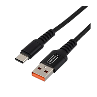 Кабель GoPower GP02T USB (m)-Type-C (m) 1.0м 2.4A нейлон черный (1/200/800)