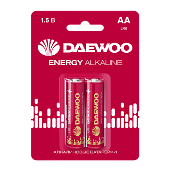 Батарейка Daewoo ENERGY LR6 AA BL2 Alkaline 1.5V (2/20/480)