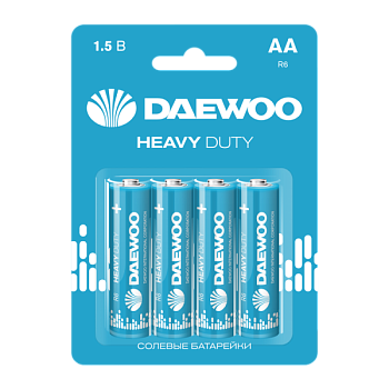 Батарейка Daewoo R6 AA BL4 Heavy Duty 1.5V (4/40/960)