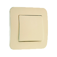 Выключатель Makel Light Lillium Natural 1-клав.10A пластик кремовый 55221 (1/12)