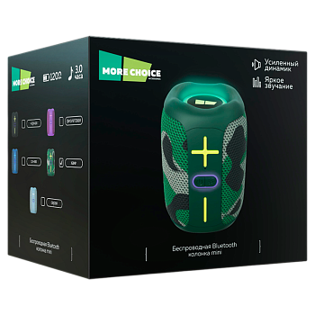 Портативная колонка MORE CHOICE BS33 bluetooth 5.3 хаки (1/20/60)