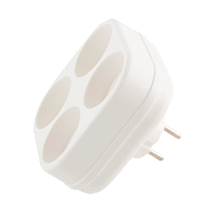 Разветвитель Toker 4Т 4р.Б/З белый (1/60)