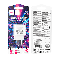 Сетевое З/У HOCO C109A Type-C 20W PD3.0 белый (1/36/216)
