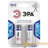 Батарейка ЭРА Super LR6 AA BL2 Alkaline 1.5V (2/40/320/15360) 