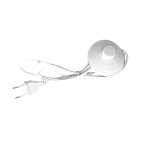 Кабель питания Прогресс для бра 1.7м 10A 2x0.5мм² напольный с кнопкой белый (1/200)